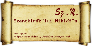 Szentkirályi Miklós névjegykártya